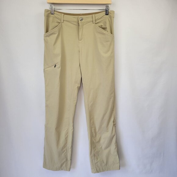Patagonia Transit Traveller Pants Khaki Size 8 - Picture 1 of 13